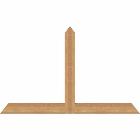 Ekena Millwork Portland Timber Gable Bracket, Western Red Cedar, 48"W x 30"H x 3 1/2"D x 3 1/2"F, 15/12 Pitch GBW048X30X0404POR00SWR